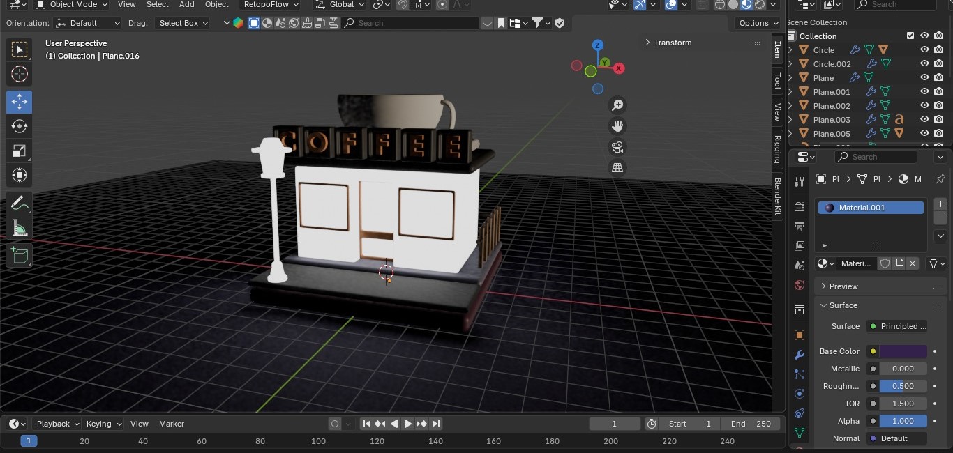 3D Model Coffee Shop